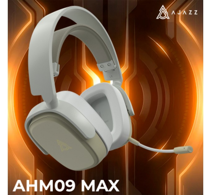 Навушники Ajazz AHM09 MAX 3-Mode Gray/White (AHM09-MAX-GW)