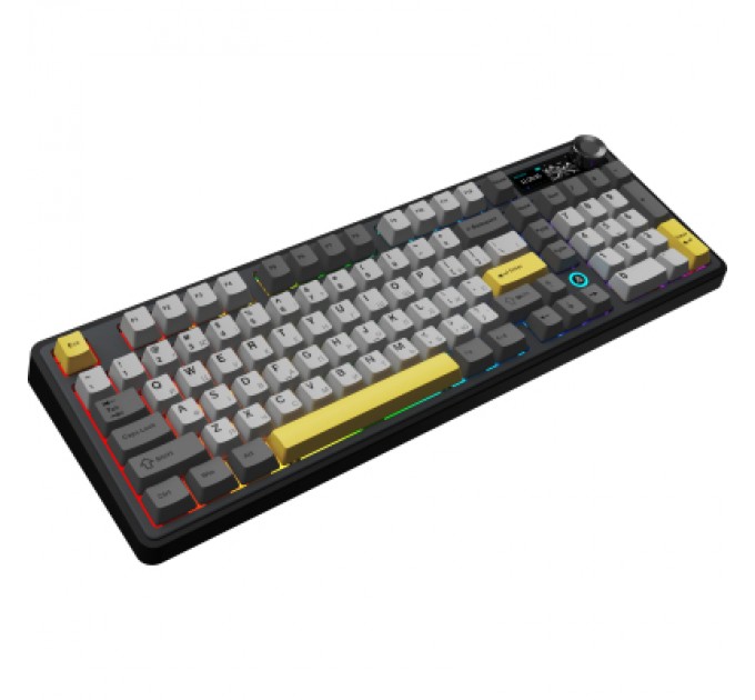 Клавіатура Ajazz AK980 V2 Gift Switch V2 Wireless/Bluetooth/USB UA Black/Grey/Yellow (AK980-V2-G-BGY)