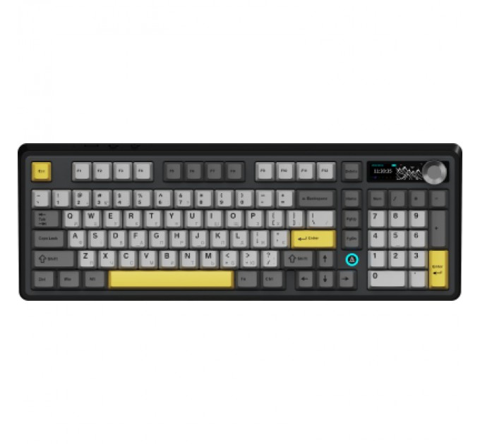 Клавіатура Ajazz AK980 V2 Gift Switch V2 Wireless/Bluetooth/USB UA Black/Grey/Yellow (AK980-V2-G-BGY)