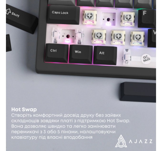 Клавіатура Ajazz AK650 Day Dream Switch Gradient USB UA Black (AK650-DD-BG)