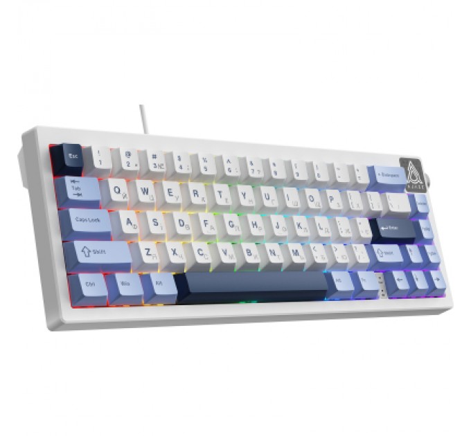 Клавіатура Ajazz AK650 Sea Salt Switch USB UA White/Blue (AK650-SS-BWB)