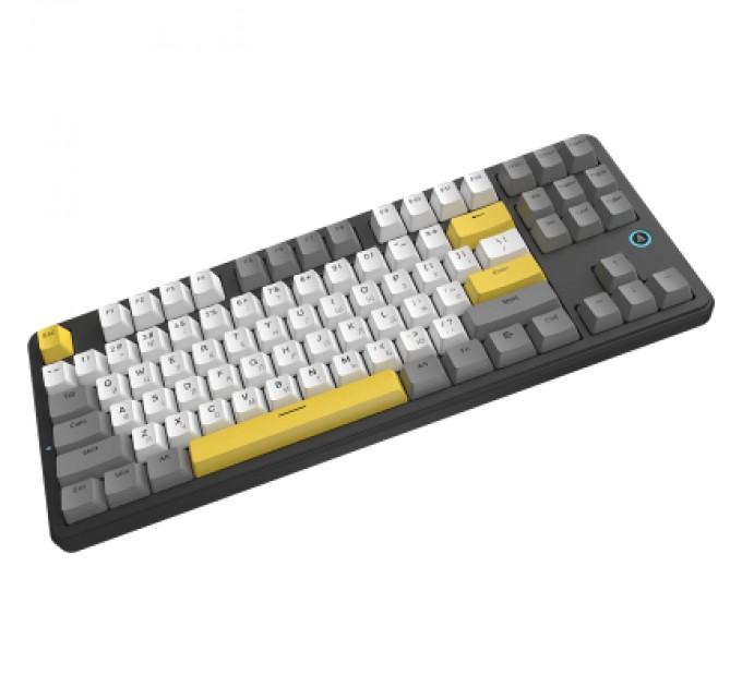 Клавіатура Ajazz AK870 V2 Flying Fish Switch USB UA Black/Grey/Yellow (AK870-V2-FF-BGY)