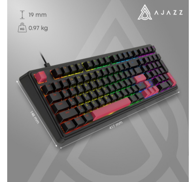 Клавіатура Ajazz AK980 Red Switch USB UA Black (AK980-R-BR)
