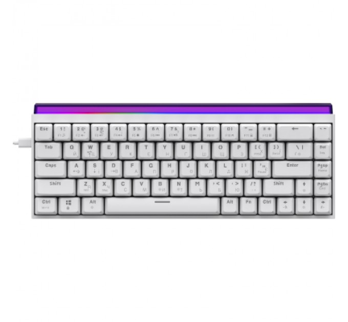 Клавіатура Ajazz NK68 Red Switch USB UA White (NK68-R-W)