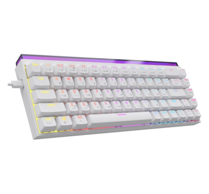 Клавіатура Ajazz NK68 Red Switch USB UA White (NK68-R-W)