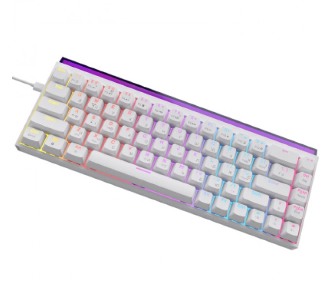 Клавіатура Ajazz NK68 Red Switch USB UA White (NK68-R-W)