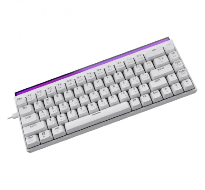 Клавіатура Ajazz NK68 Red Switch USB UA White (NK68-R-W)