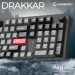 Клавіатура GamePro Asgard Drakkar Keychron Super Red Switch Wireless/Bluetooth/USB UA Black (MK305BK)