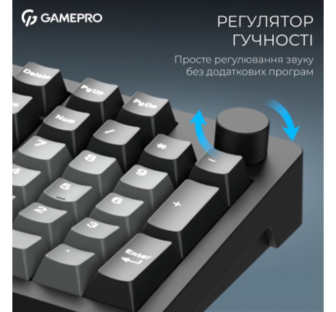 Клавіатура GamePro Asgard Drakkar Keychron Super Red Switch Wireless/Bluetooth/USB UA Black (MK305BK)