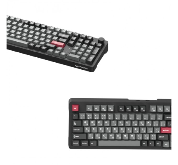 Клавіатура GamePro Asgard Drakkar Keychron Super Red Switch Wireless/Bluetooth/USB UA Black (MK305BK)