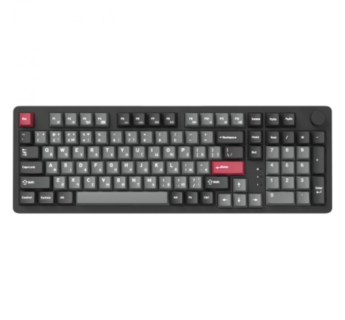 Клавіатура GamePro Asgard Drakkar Keychron Super Red Switch Wireless/Bluetooth/USB UA Black (MK305BK)