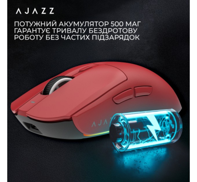 Мишка Ajazz AJ139 V2 MC Wireless/Bluetooth/USB Red (AJ139-V2-MC-R)