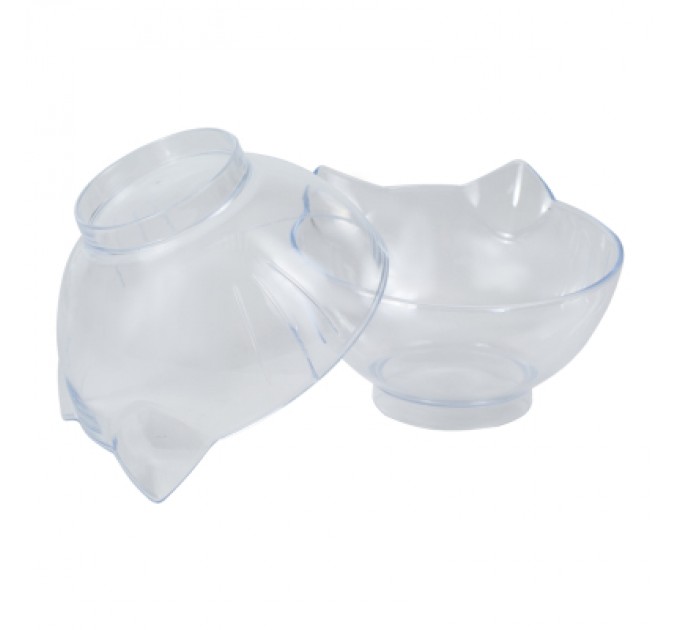 Посуд для котів Me&Pet Миски з підставкою прозорі (NMP060)