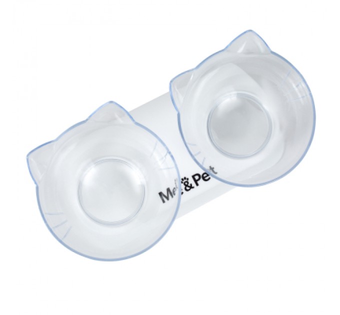 Посуд для котів Me&Pet Миски з підставкою прозорі (NMP060)