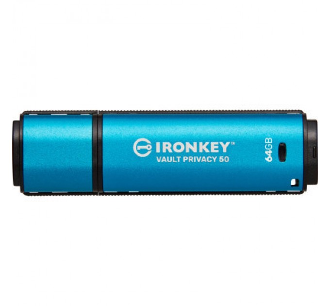 USB флеш накопичувач Kingston 64GB IronKey Vault Privacy 50 Blue USB 3.2 (IKVP50/64GB)