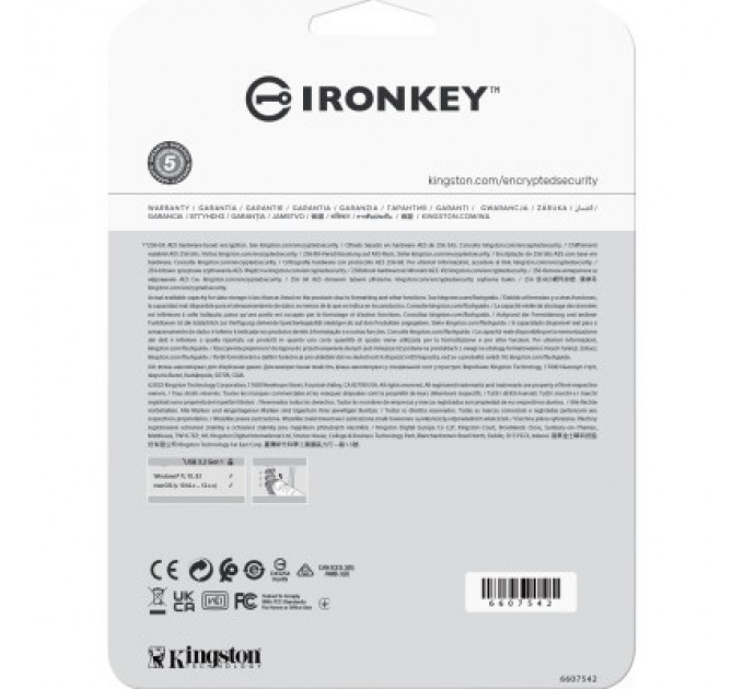 USB флеш накопичувач Kingston 64GB IronKey Vault Privacy 50 Blue USB 3.2 (IKVP50/64GB)