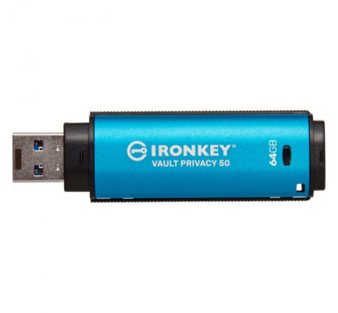 USB флеш накопичувач Kingston 64GB IronKey Vault Privacy 50 Blue USB 3.2 (IKVP50/64GB)