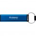 USB флеш накопичувач Kingston 64GB IronKey Keypad 200 AES-256 Encrypted Blue USB 3.2 (IKKP200/64GB)