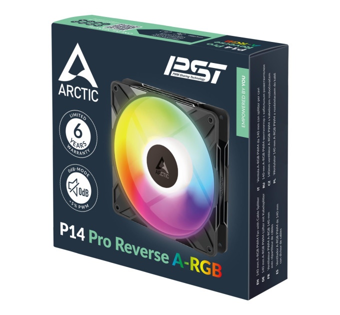 Arctic Корпусний вентилятор 140MM P14 PRO REVERSE A-RGB ACFAN00323A ARCTIC