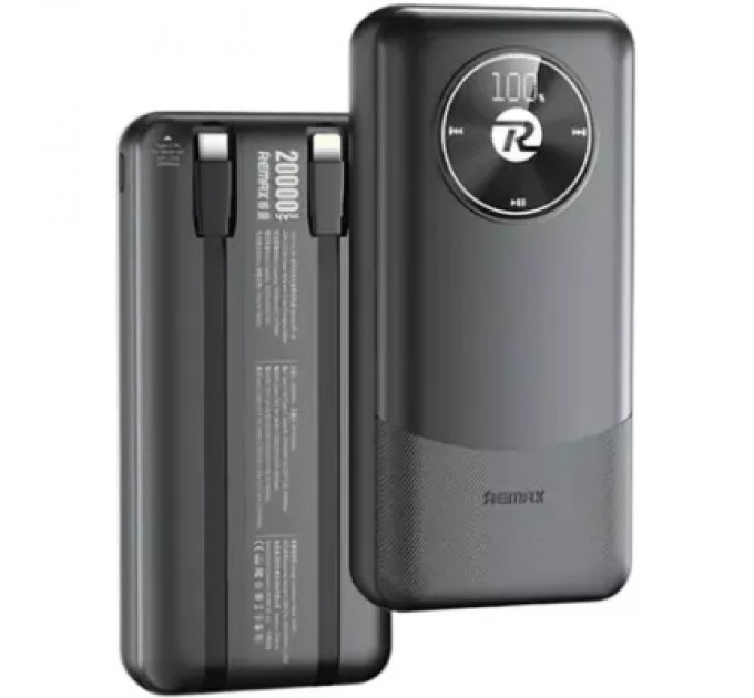 Батарея універсальна Remax 20000mAh, 22.5W, Black (RPP-38 / 45364)