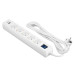 2E Мережевий фільтр 2E 5хSchuko, 1 х USB, 1 x USB-C, 3 м (2E-SP515M3USBWH)