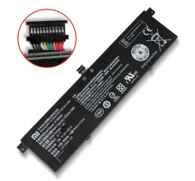 Акумулятор до ноутбука Xiaomi R13B02W (Mi Book Air 13.3"), 5320mAh (39Wh), 4cell, 7.6V, Li (A47638)