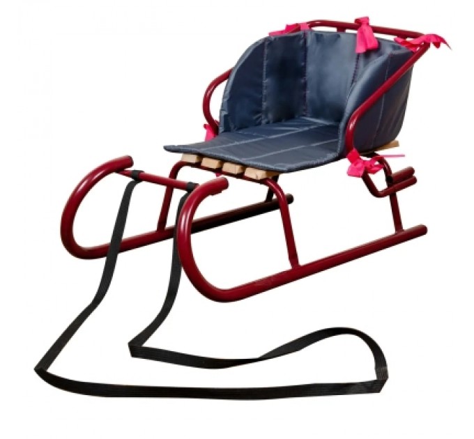 Матрацик в санки Snower сірий з рожевим (4820211101626)