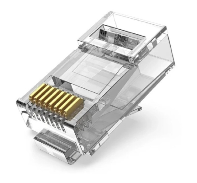 Vention Конектор Cat.6 UTP RJ45 Modular Plug Transparent 10 Pack VENTION (IDDR0-10)