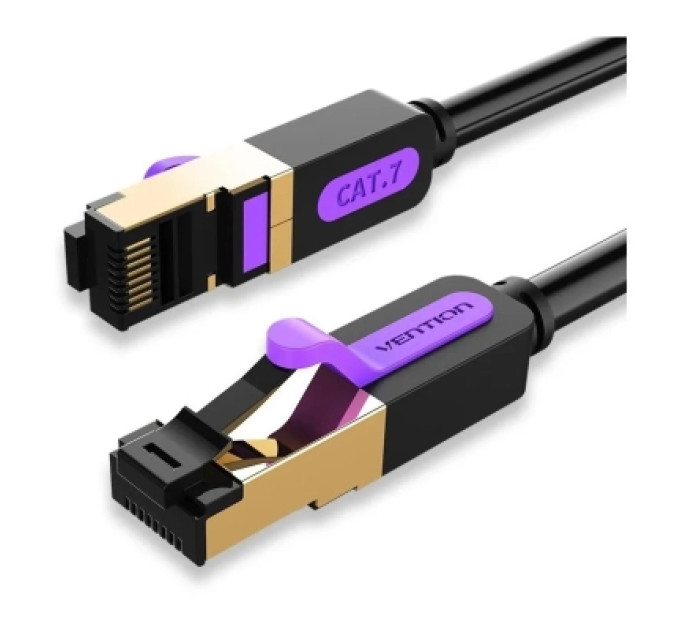 Vention Патч-корд Cat.7 SFTP Patch Cable 0.5M Black VENTION (ICDBD)