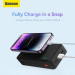 Baseus Батарея універсальна Baseus Airpow 30000mAh 20W PD/3.0, QC/3.0, black (PPQD090101)