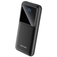 Батарея універсальна VENTION 10000mAh Power Bank (Micro-USB + USB-C + USB-A + USB-A) 22.5W Black LED Display Type (FHKB0)