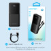 Vention Батарея універсальна VENTION 20000mAh Power Bank (Micro-USB + USB-C + USB-A + USB-A) with Built-in USB-C and Lightning Cables (FHPB0)