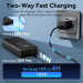 Vention Батарея універсальна VENTION 20000mAh Power Bank (Micro-USB + USB-C + USB-A + USB-A) with Built-in USB-C and Lightning Cables (FHPB0)