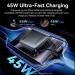 Vention Батарея універсальна VENTION 20000mAh Mini Power Bank (USB-C + USB-C/USB-A) with Built-in USB-C Cable 45W Gray (FHGH0)