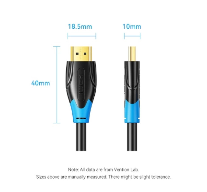 Vention Кабель мультимедійний HDMI Cable 20M Black VENTION (AACBQ)