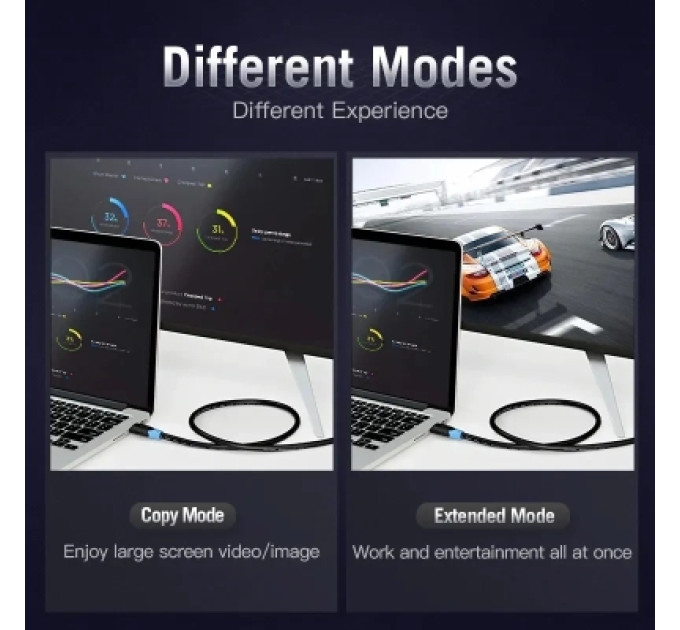 Vention Кабель мультимедійний HDMI Cable 2M Black Type VENTION (AAGBH)