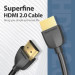 Vention Кабель мультимедійний Portable HDMI Cable 0.5M Black VENTION (AAIBD)
