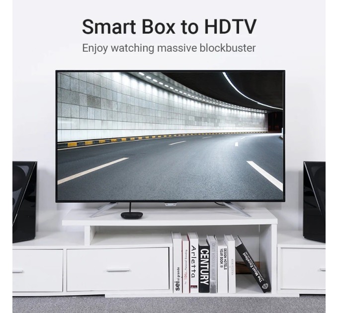 Vention Кабель мультимедійний HDMI Right Angle Cable 270 Degree 1M Black VENTION (AAQBF)