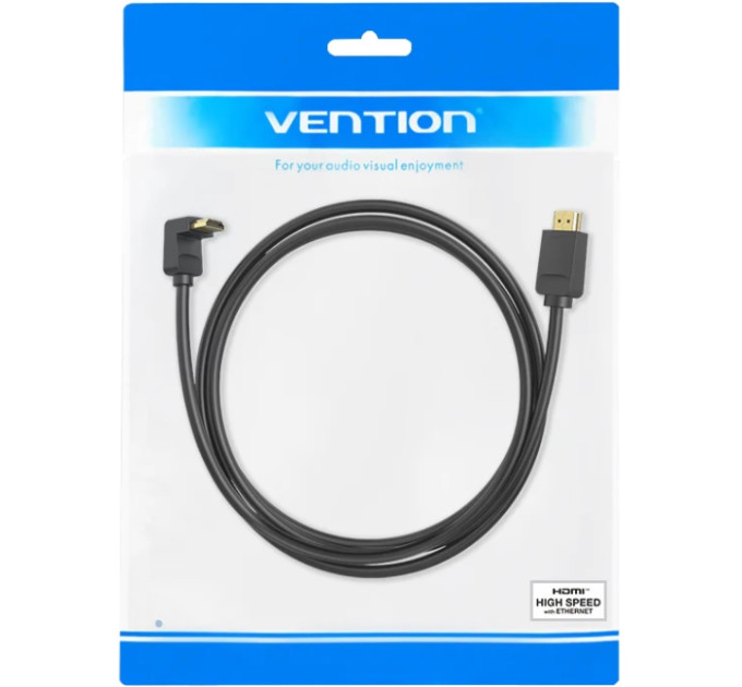 Vention Кабель мультимедійний HDMI Right Angle Cable 270 Degree 1M Black VENTION (AAQBF)