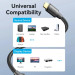 Vention Кабель мультимедійний Cotton Braided 4K HDMI Male to Male Cable 20M Black VENTION (ALLBQ)