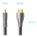 Vention Кабель мультимедійний Cotton Braided 4K HDMI Male to Male Cable 1M Black Zinc Alloy Type VENTION (ALMBF)