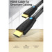 Vention Кабель мультимедійний Cotton Braided 4K HDMI Male to Male Cable 1M Black Zinc Alloy Type VENTION (ALMBF)
