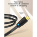 Vention Кабель мультимедійний Cotton Braided 4K HDMI Male to Male Cable 1M Black Zinc Alloy Type VENTION (ALMBF)