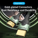 Vention Кабель мультимедійний Cotton Braided Ultra Thin HDMI-A Male to Male HD Cable 8K 1M Green Aluminum Alloy Type VENTION (ALOGF)