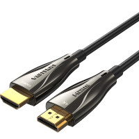 Кабель мультимедійний 4K Fiber Optic HDMI Male to Male Cable 60M Black Zinc Alloy Type VENTION (ALSBAE)