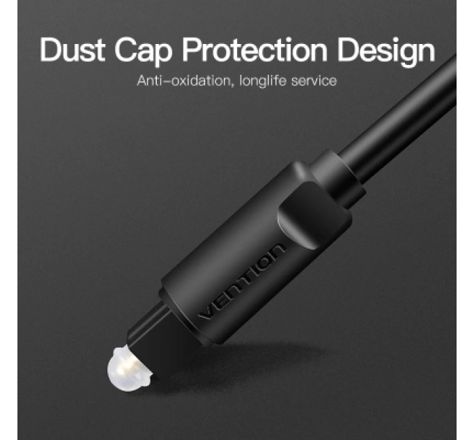 Vention Кабель мультимедійний Optical Fiber Audio Cable 1.5M Black VENTION (BAEBG)