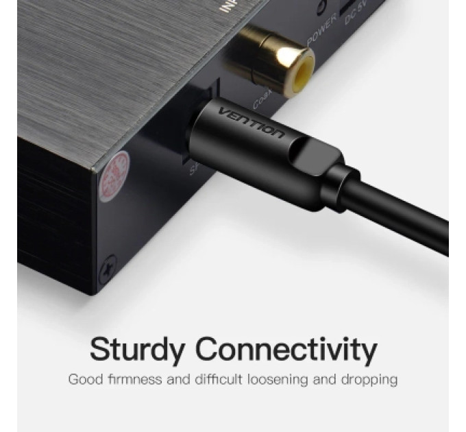 Vention Кабель мультимедійний Optical Fiber Audio Cable 2M Black VENTION (BAEBH)