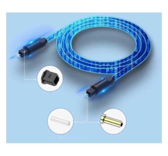 Vention Кабель мультимедійний Optical Fiber Audio Cable 3M Black VENTION (BAEBI)