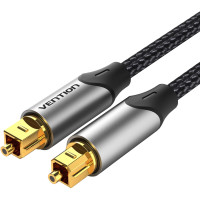 Кабель мультимедійний Optical Fiber Audio Cable Aluminum Alloy Type 1M Gray VENTION (BAVHF)