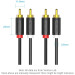 Vention Кабель мультимедійний 2-Male to 2-Male RCA Cable 1.5M Black VENTION (BCMBG)